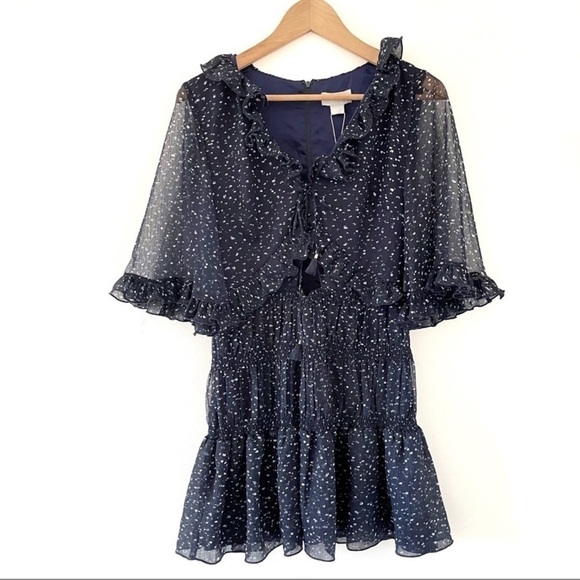 Finders Keepers Locales Mini Dress in Navy Speckle - Picture 6 of 11